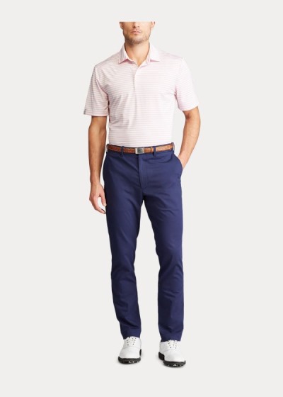 Polos Ralph Lauren Hombre Rosas Claro / Blancos - Classic Fit Performance - VJWUX4703